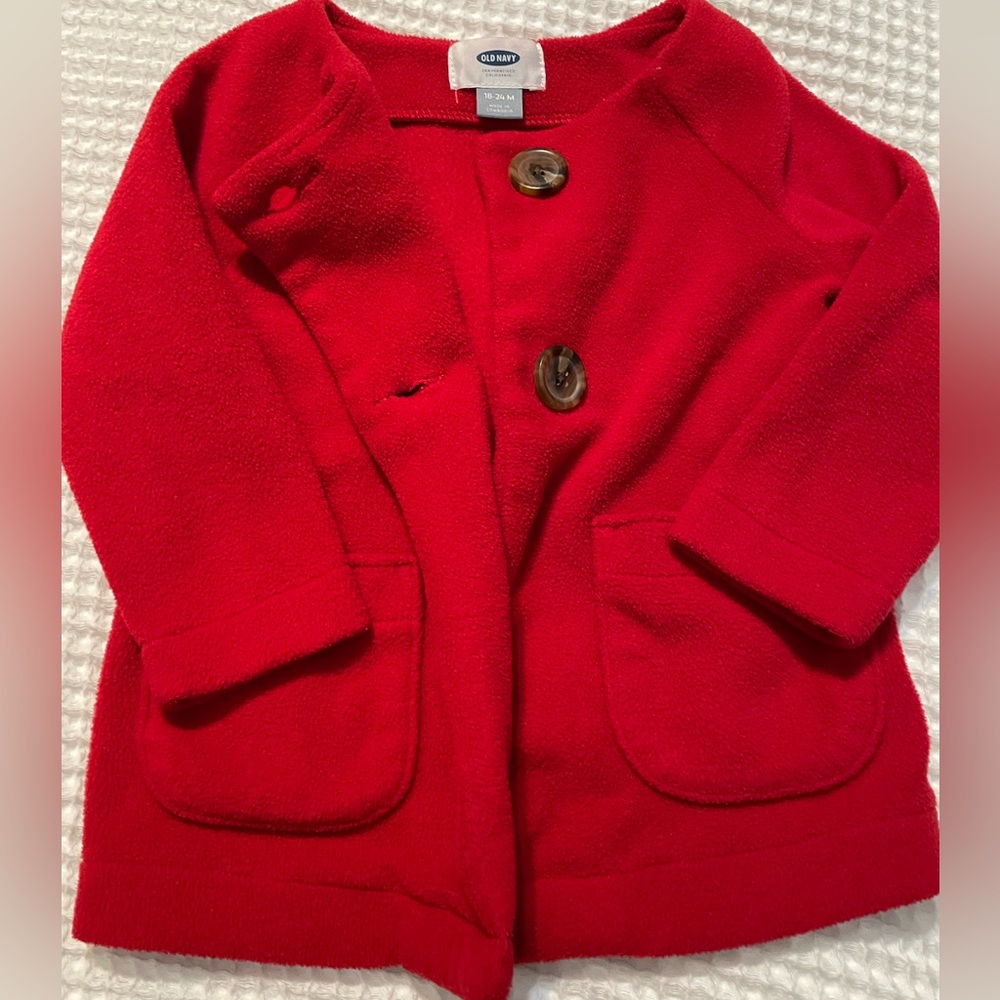 Old Navy Kids Red Pea Coat